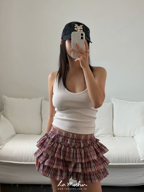 蘇格蘭格紋蛋糕褲裙